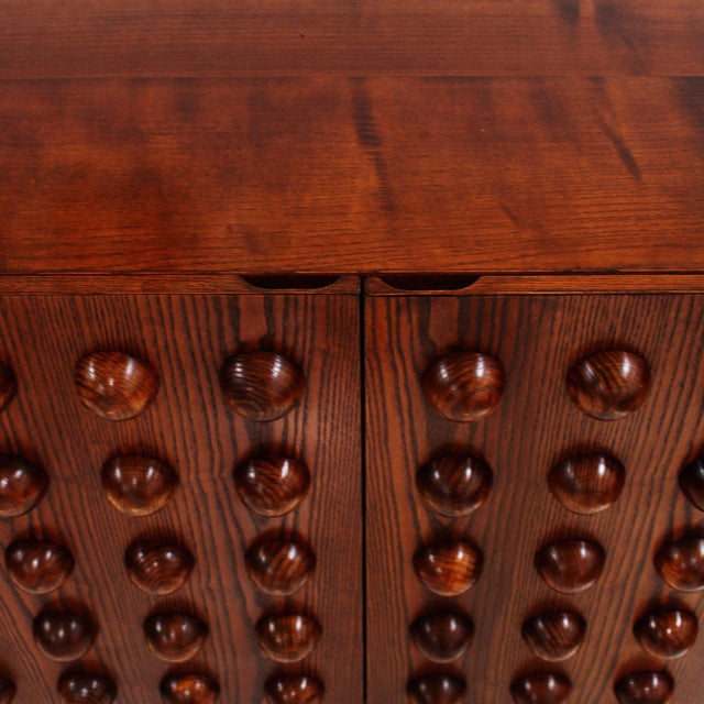 Wood Italian Brutalist Hand-Carved Oak Sideboard, 2000 For Sale - Image 7 of 10