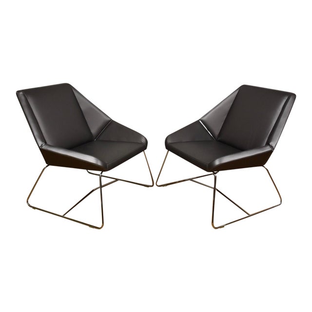 Nios Platinum Lounge Chairs A Pair Chairish
