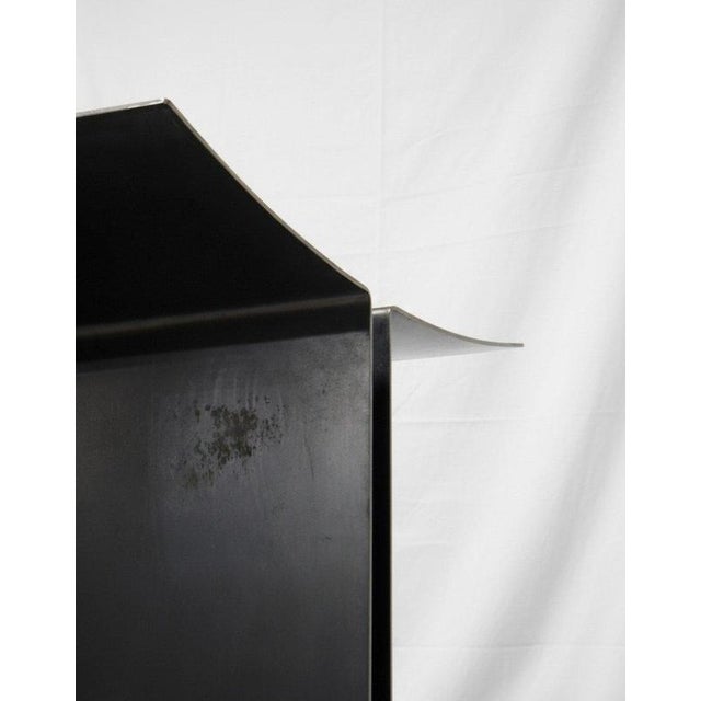Metal Axis Chair in Blended Iron & Italian Leather by D´ARK Atelier For Sale - Image 7 of 14