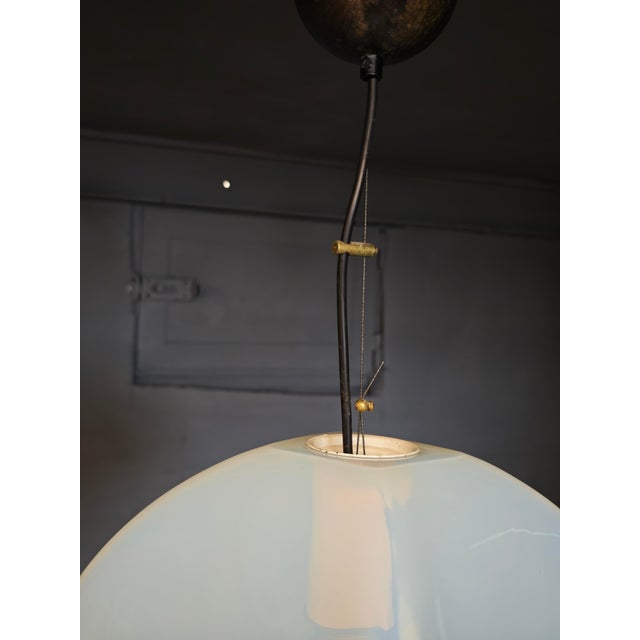 Italian Blue Murano Glass Modaluce Pendant and Wall Lamp Set, 1990s, Set of 2 For Sale - Image 18 of 18
