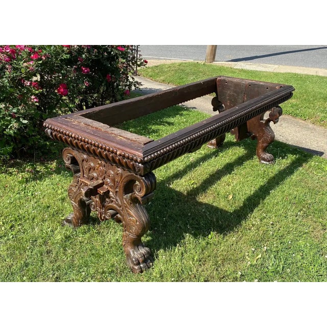 17th-Early 18th Century Tuscan Baroque Walnut Trestle Table For Sale - Image 9 of 11