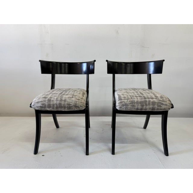 Vintage Pair of Klismos Wood Chairs For Sale In Miami - Image 6 of 11