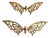Mid-Century Brass Butterfly Wall Hangings Pair For Sale