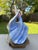 Blue 1930s Art Deco Porcelain Dancer Table Lamp German Flapper Attrib. Goldscheider For Sale - Image 8 of 18