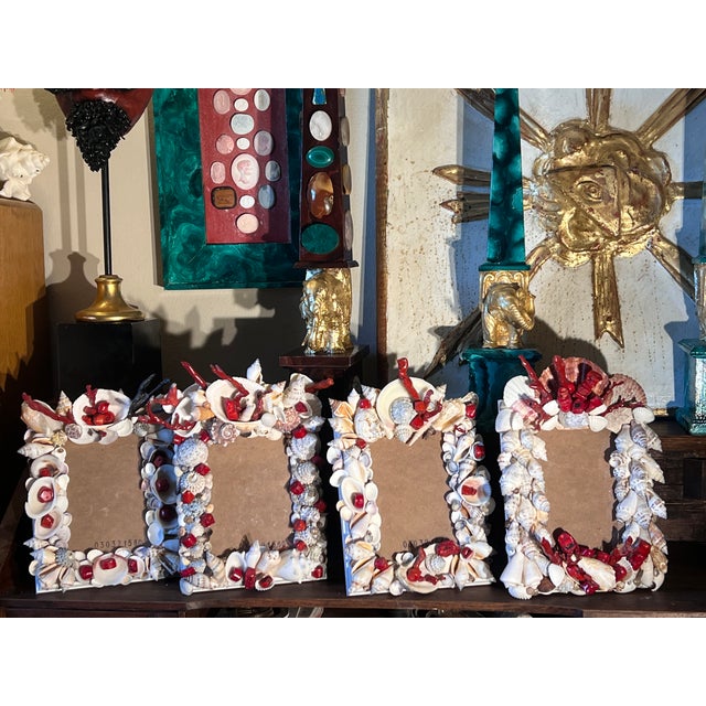 Set of Four Vintage Mediterranean Baroque Style Table Photo Frames For Sale - Image 4 of 10