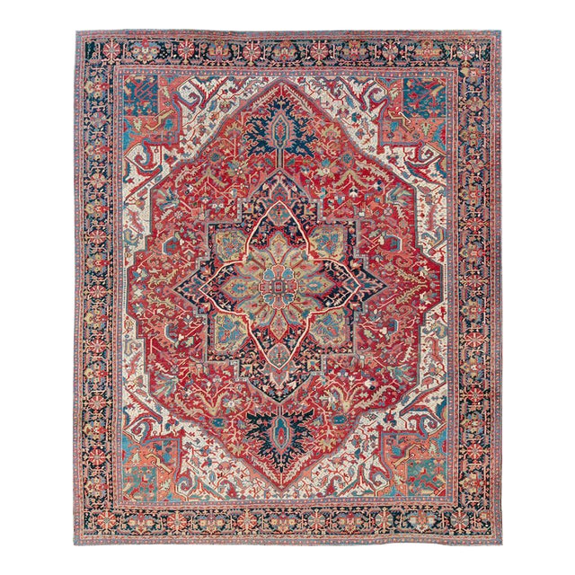 Galerie Shabab Collection Early 20th Century Persian Heriz Room Size Carpet For Sale