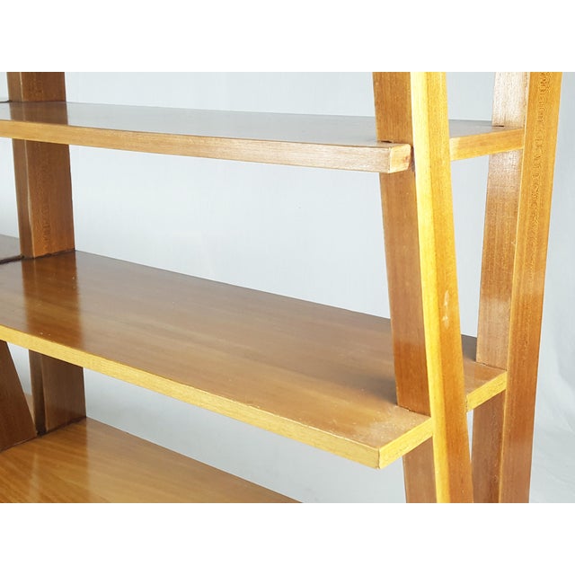 Large Italian Teak Hanging Shelf from Isa, 1950s For Sale - Image 4 of 10