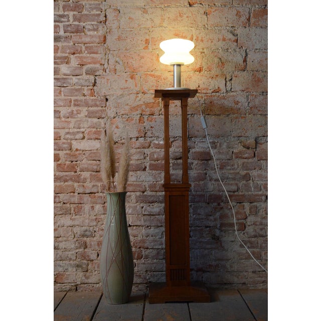 Mid-Century Table Lamp in Aluminium and Milk Glass from NAPAKO, Czech, 1960s For Sale - Image 9 of 10