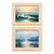 Vintage Coastal Seascape Oil Paintings - Framed Ocean Sunrise & Seaside Art Signed by Davis - Set of 2 For Sale