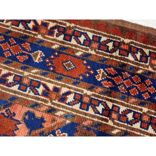 Vintage Afghan Hand-Knotted Turkmen Wool Rug, 1950s For Sale - Image 10 of 13
