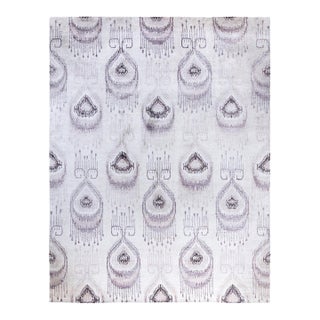 Modern, One-of-a-Kind Hand-Knotted Area Rug - Ivory, 9' 2" x 11' 9" For Sale