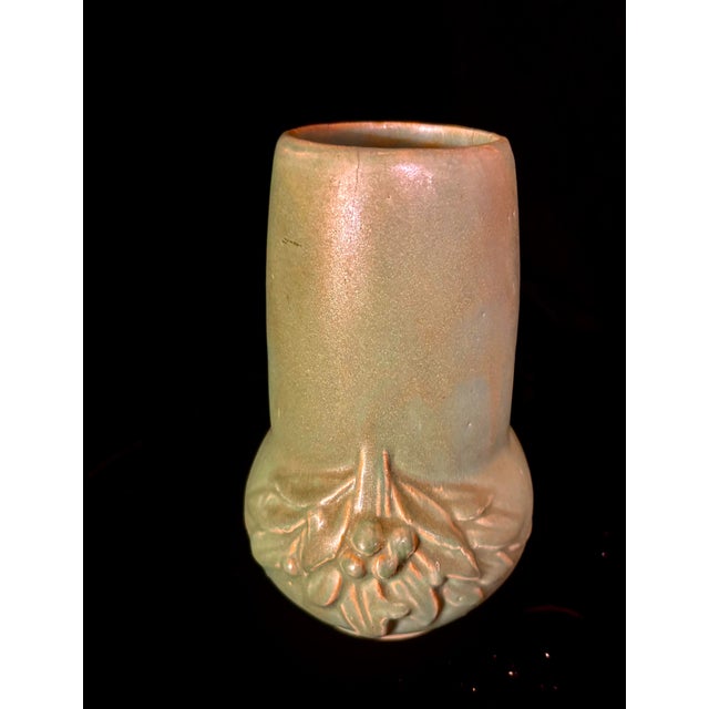 1930s McCoy Matte Green Stove Pipe Vase For Sale - Image 6 of 10