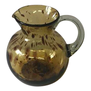 2000s Handblown Glass Pitcher
