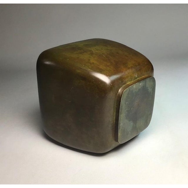 Brown Art Deco Metal Bowl by Just Andersen for GAB, 1940s For Sale - Image 8 of 11