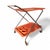 Vintage Orange Serving Cart with Chrome Frame, 1970s For Sale - Image 10 of 10