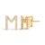 Expertly crafted to symbolize individuality and grace, this exquisite "M" initial stud earring is fashioned from radiant...