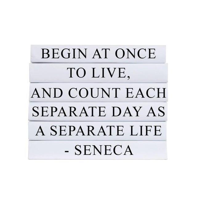 Modern Decorative Books - Quote Book Stack - "Separate Life" For Sale - Image 3 of 3