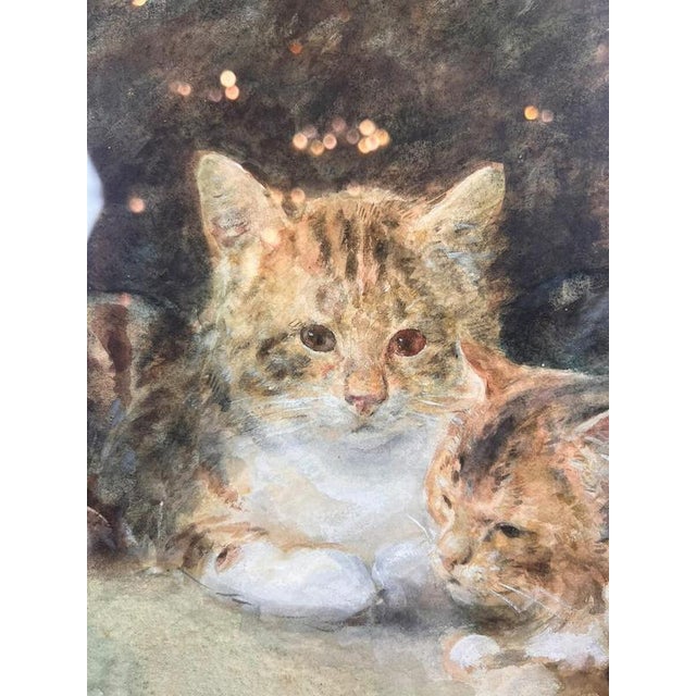 Eugène Louis Lambert, Cats, 19th Century, Watercolor and Gouache For Sale - Image 5 of 10