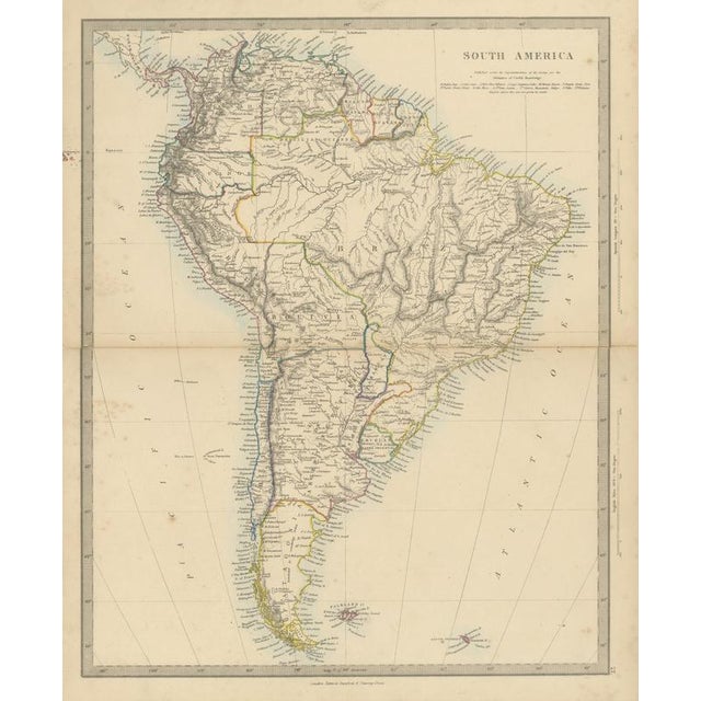 Antique Map of South America with the Falklands and South Georgia, 1858 For Sale - Image 9 of 9