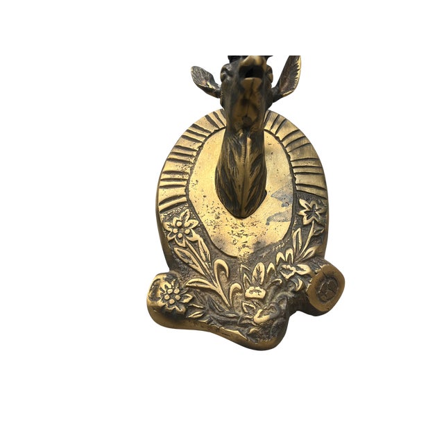 Brass Deer Wall Hook – Rustic Animal Head Hanger For Sale - Image 9 of 9
