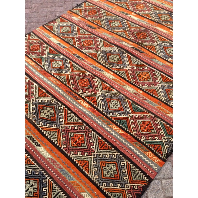 Nomadic Handmade KIlim - 75" X 115" For Sale In Raleigh - Image 6 of 11