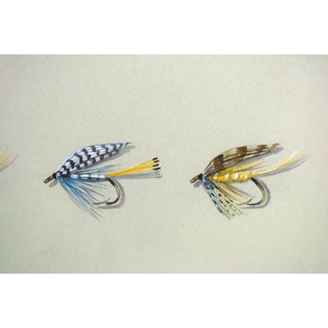 1990s "7 Wet Trout Flies" 1997 Watercolour by Harry Spencer For Sale - Image 5 of 7