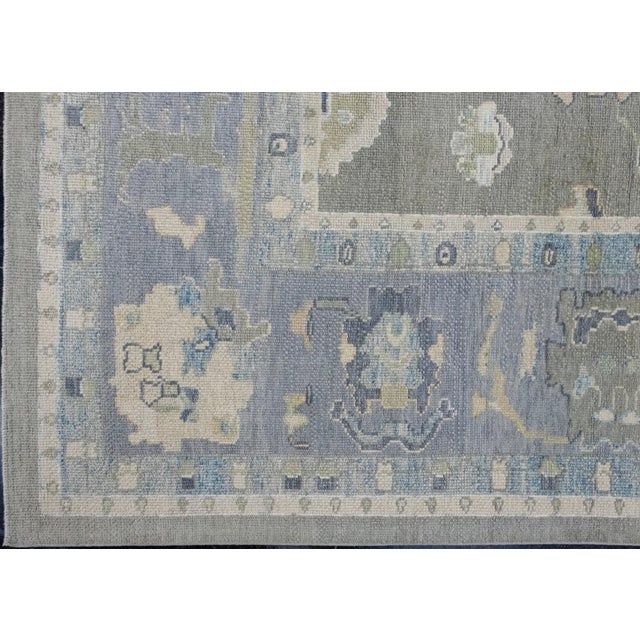 Turkish Oushak Rug 11'10" x 14'11" For Sale - Image 4 of 8
