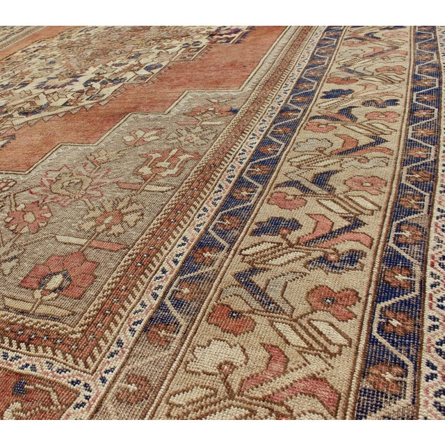 Vintage Turkish Oushak Rug 7'5 X 13' For Sale - Image 9 of 10