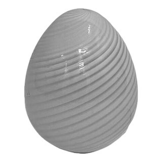 Mid-Century Modern Vetri Murano Swirl Glass Egg Lamp For Sale