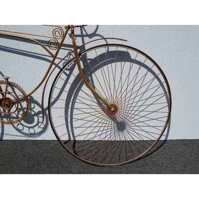 Metal Vintage Rustic 1970's C Curtis Jere "Spinning Wheel" Bicyle Bike Wall Sculpture For Sale - Image 7 of 17