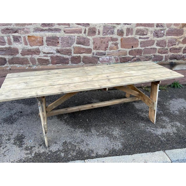 Large French Country Farm Table, 1960s For Sale - Image 11 of 12