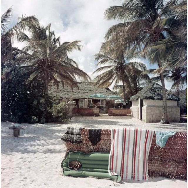 Slim Aarons, Antigua Beach Club, Estate Stamped Photographic Print, 1960 / 2020s For Sale