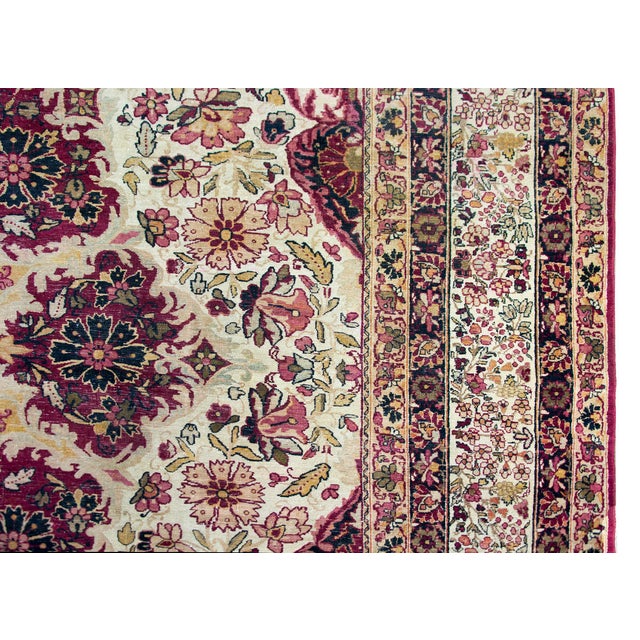 Early 20th Century Persian Lavar Kirman Rug For Sale - Image 9 of 14