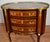 1900s Antique French Louis XV Walnut Satinwood Inlay & Marble Top Commode For Sale - Image 6 of 13
