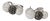 18K White Gold Black and White Diamond Ball Sphere Earrings For Sale