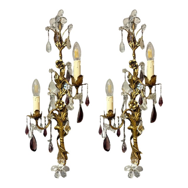 1950s Italian Sconces, a Pair For Sale