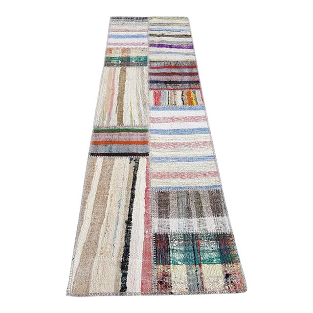Tribal Oushak Vintage Kilim Runnner For Sale