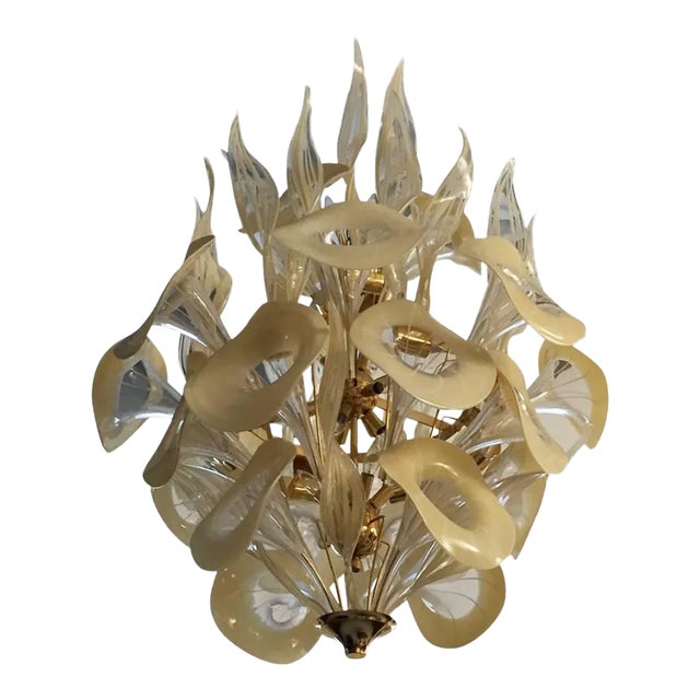 Mid-Century Italian Murano Chandelier For Sale