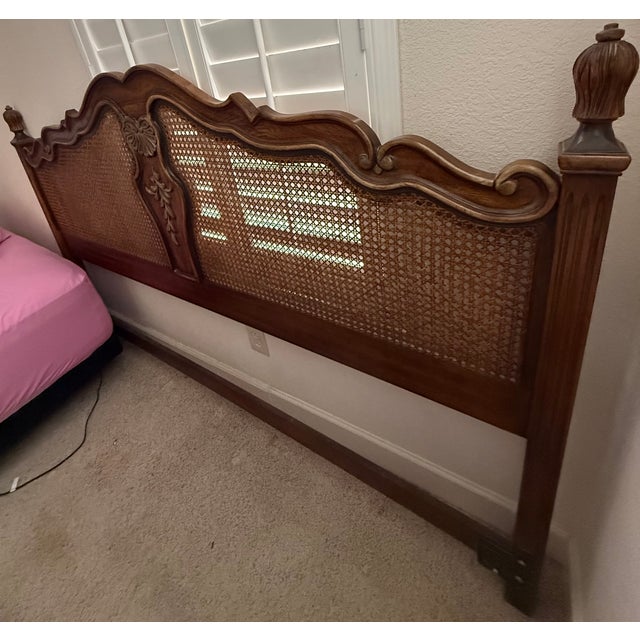 Drexel Heritage Century Drexel Heritage Brittany Collection French Provincial King Headboard For Sale - Image 4 of 9