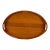 Vintage Dansk Danish Modern Large Oval Teak Serving Tray With Integrated Handles For Sale