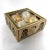 Traditional Mid 20th Century Gold & Ivory Glass Christmas Ornaments in Original Box - Set of 4 For Sale - Image 3 of 9