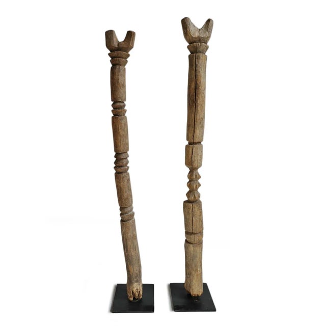 Modern Vintage Old Mossi Tribal African Tent Post Sculpture For Sale - Image 3 of 4