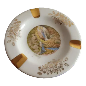 1940s Jammet Seignolles Limoges France Gilded Ashtray