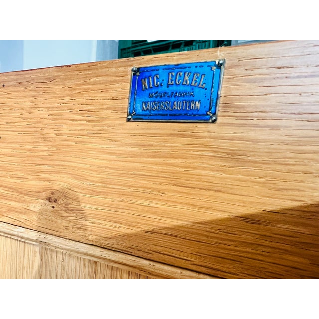 Antique German Art Nouveau Credenza with Mirror from Nic. Eckel Kaiserslautern, Germany, 1890s For Sale - Image 16 of 18