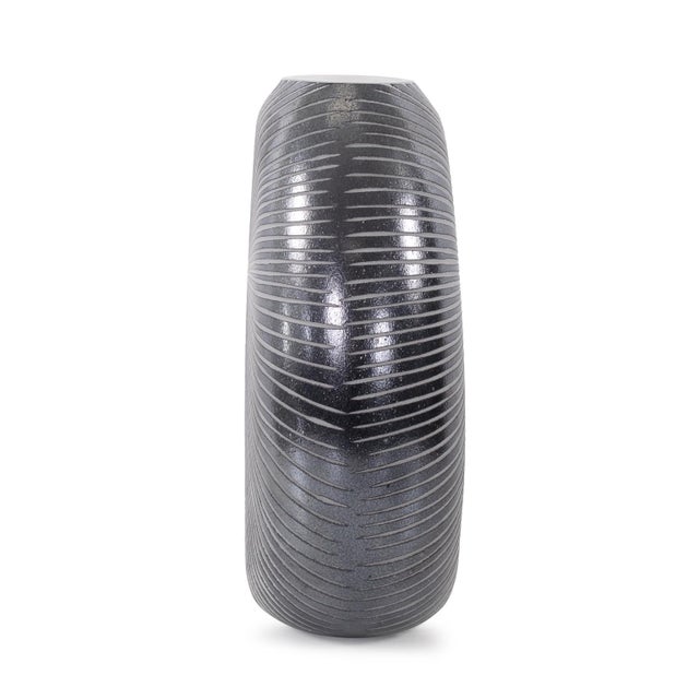 Glass Oxman Hypnotic Short Glass Vase For Sale - Image 7 of 11