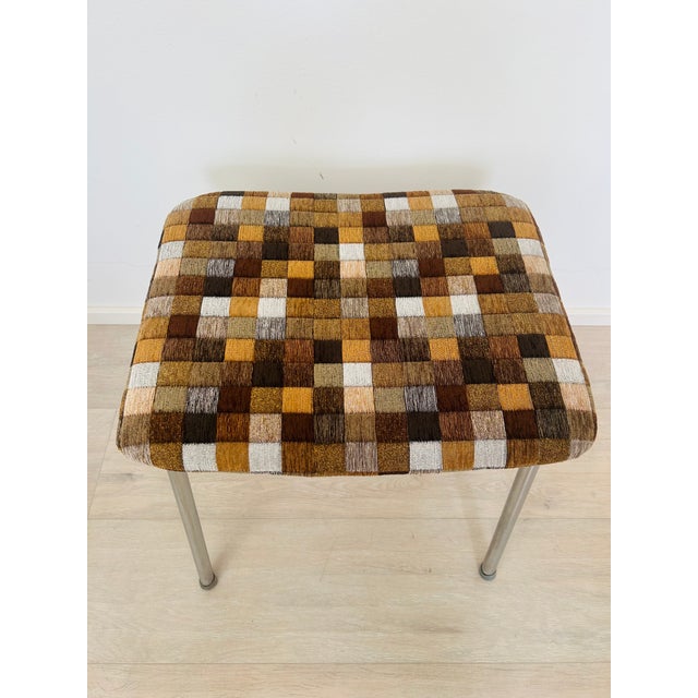 Brown Vintage Ottoman by Kovona, Czechoslovakia, 1970s For Sale - Image 8 of 9