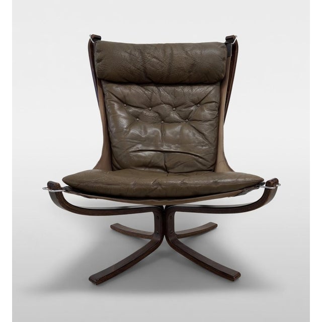 Olive Falcon Chair by Sigurd Ressell for Vatne Furniture, 1960s For Sale - Image 14 of 14