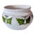Hand Painted Holly Textured Ceramic Bowl For Sale