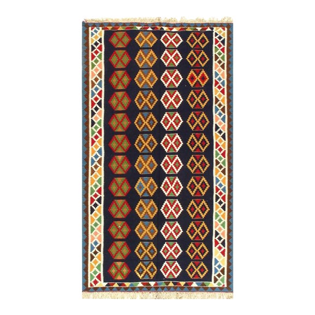 Pasargad DC Black Persian Nw Kilim For Sale