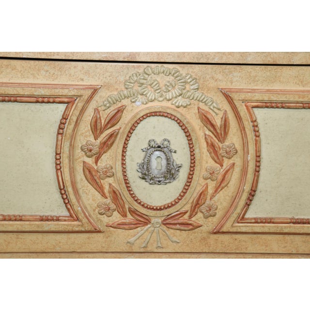 French Directoire Style Paint Decorated Two Drawer Baker Commode Dresser For Sale In Philadelphia - Image 6 of 12